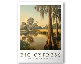 Big Cypress National Preserve Poster | National Park Travel Print