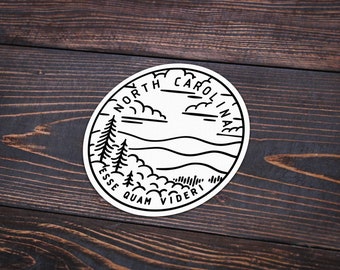 North Carolina Sticker | North Carolina Decal | Multiple Sizes | Bumper Sticker | Water Bottle | Travel | Laptop | Waterproof