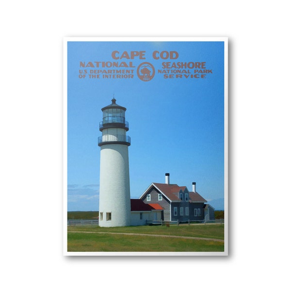 Cape Cod National Seashore Poster | National Park Poster | National Park Print | Vintage Poster | Wall Art | Home Decor