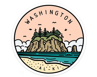 Washington Sticker | Washington Decal | Multiple Sizes | Bumper Sticker | Water Bottle | Travel | Laptop | Waterproof
