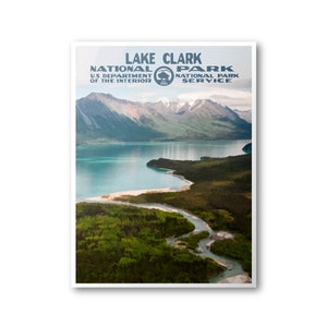 Lake Clark National Park Poster | National Park Poster | National Park Print | Vintage Poster | Wall Art | Home Decor