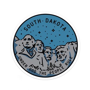 South Dakota Sticker | South Dakota Decal | Multiple Sizes | Bumper Sticker | Water Bottle | Travel | Laptop | Waterproof