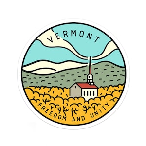 Vermont Sticker | Vermont Decal | Multiple Sizes | Bumper Sticker | Water Bottle | Travel | Laptop | Waterproof