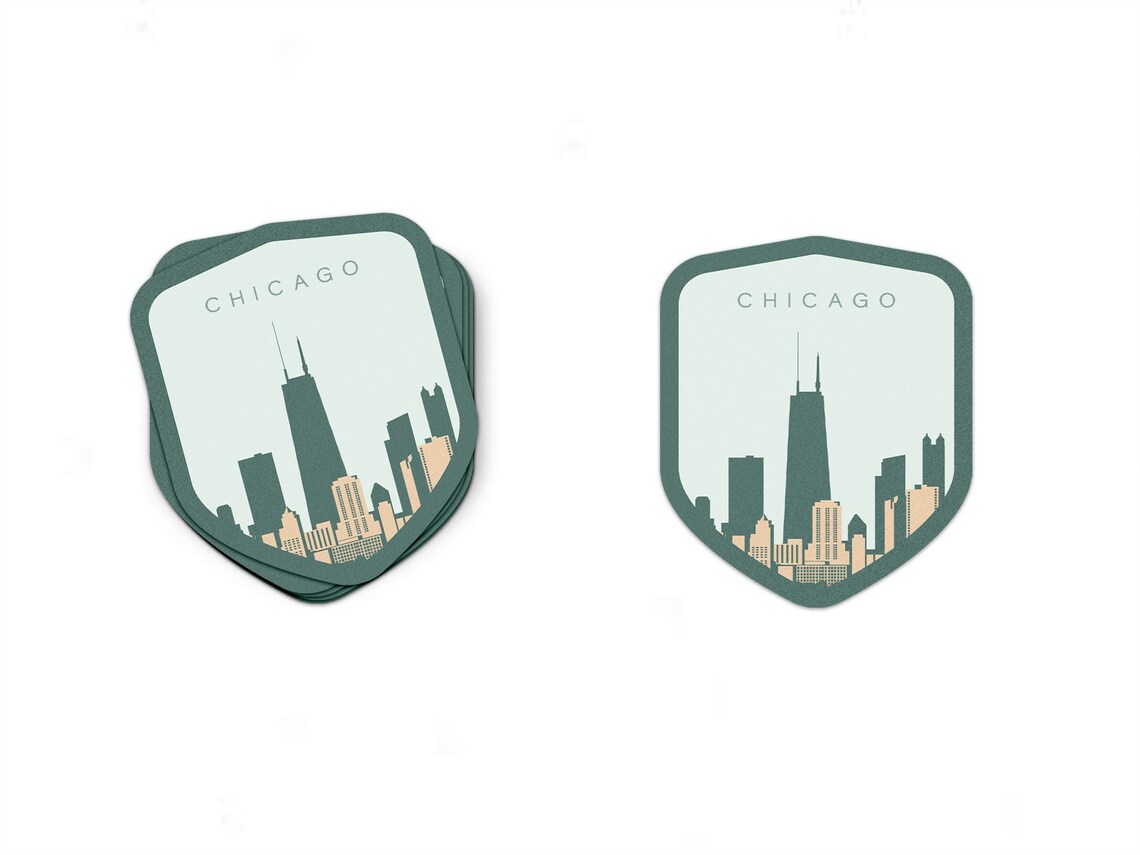 Chicago Sticker Travel Sticker Travel Decal Multiple Etsy