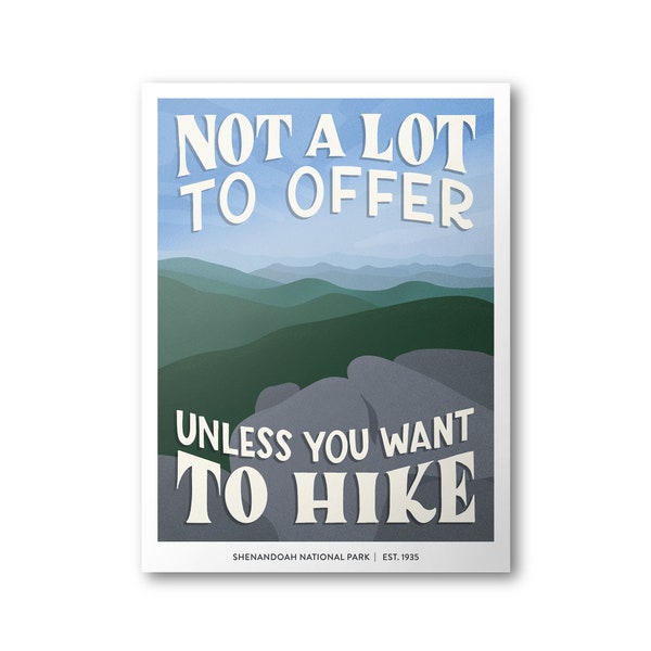 Shenandoah National Park Poster | Subpar Parks Poster