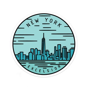 New York Sticker | New York Decal | Multiple Sizes | Bumper Sticker | Water Bottle | Travel | Laptop | Waterproof