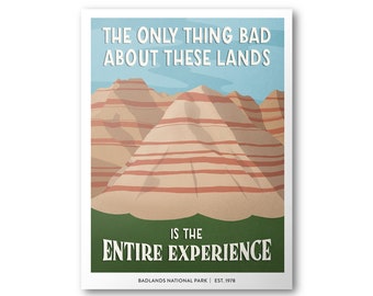 Badlands National Park Poster | Subpar Parks Poster