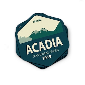 Acadia National Park Sticker | Multiple Sizes | Bumper Sticker | Water Bottle | Travel | Laptop | Waterproof