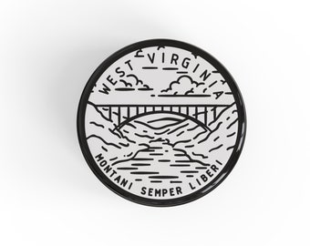 West Virginia Button Pin | Pinback Button | Backpack Button | Badge Pin |