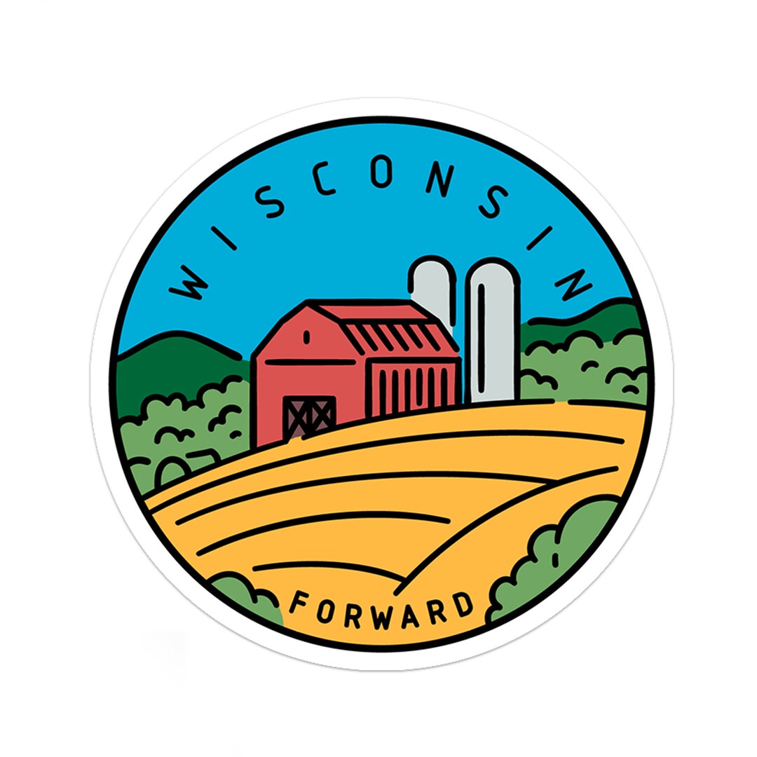 Wisconsin Sticker | Wisconsin Decal | Multiple Sizes | Bumper Sticker ...