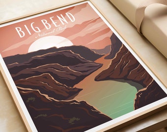 Big Bend National Park Poster | National Park Print | National Park Art | Travel Poster | Wall Art | Art Print | Home Decor