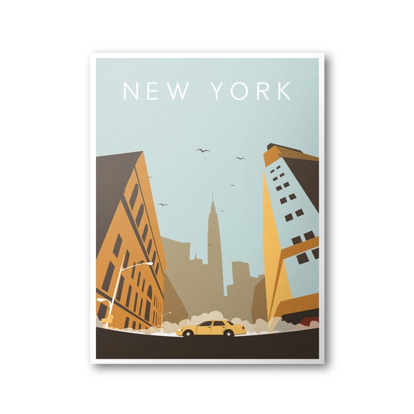 New York Poster | Travel Poster | Wall Art | Art Print | Home Decor