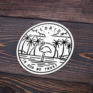 Florida Sticker | Florida Decal | Multiple Sizes | Bumper Sticker | Water Bottle | Travel | Laptop | Waterproof