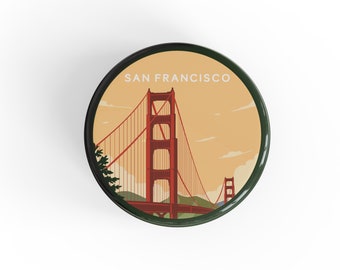 San Francisco Button Pin | Pinback Button | Backpack Button | Badge Pin |