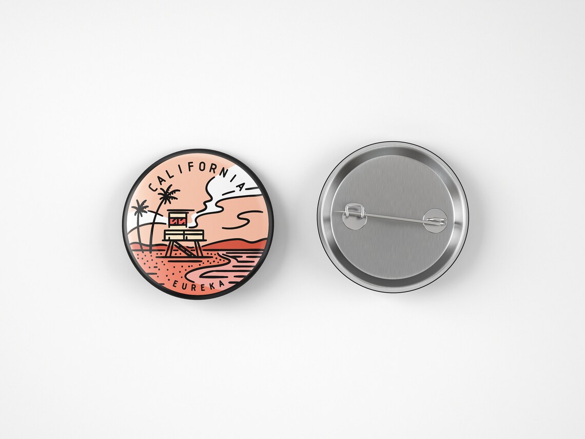 California Button Pin | Pinback Button | Backpack Button | Badge Pin ...