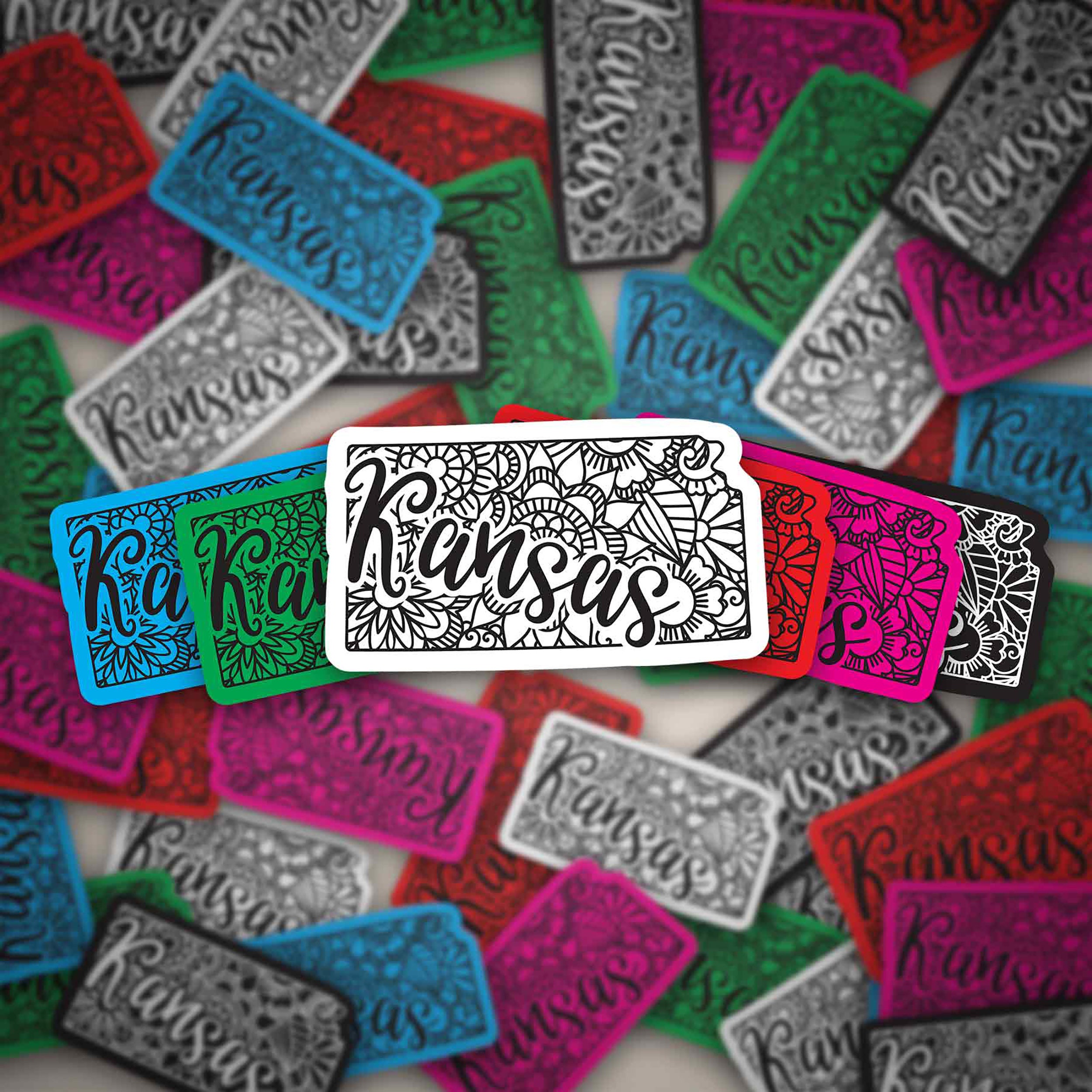 Kansas Stickers Kansas Sticker | Bumper Sticker | Bottle Sticker | Travel Sticker ...