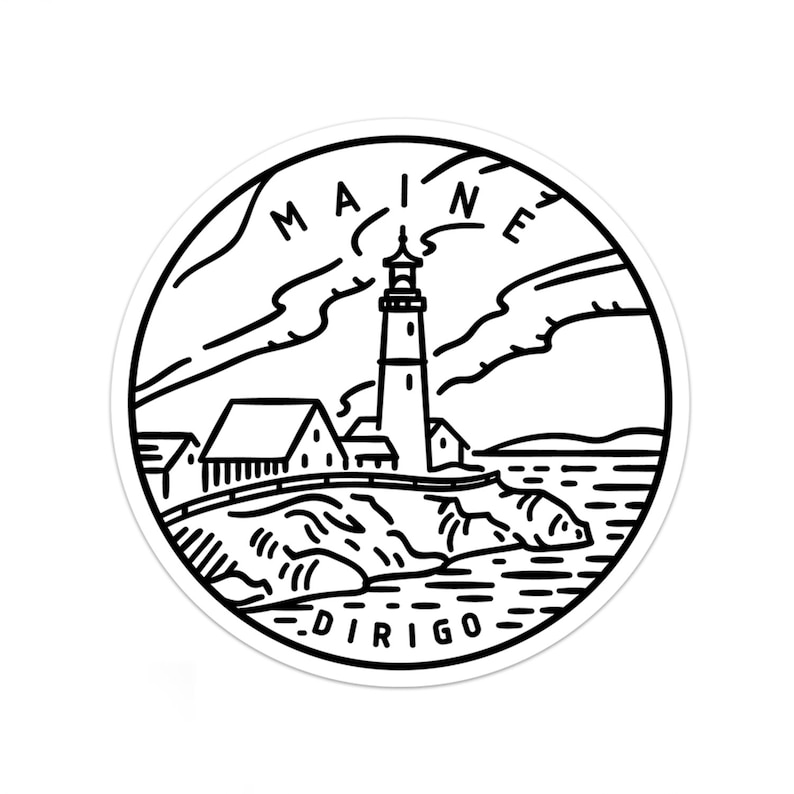 Maine Sticker Multiple Sizes Available Maine Decal