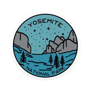Yosemite National Park Sticker | Multiple Sizes | Bumper Sticker | Water Bottle | Travel | Laptop | Waterproof