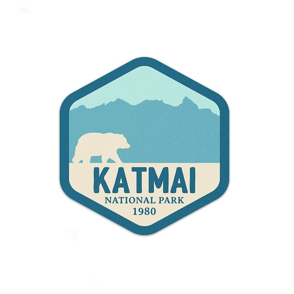 Pegatina del Parque Nacional Katmai