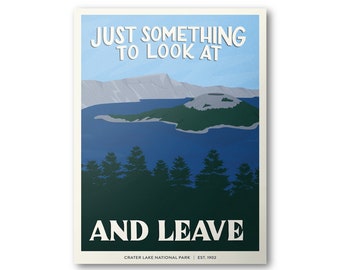 Crater Lake National Park Poster | Subpar Parks Poster