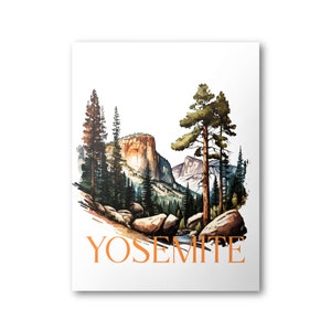 Yosemite National Park Poster | Watercolor National Park Poster | National Park Print | Vintage Poster | Wall Art | Home Decor