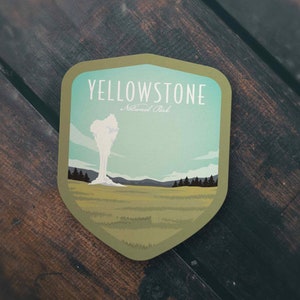 Yellowstone National Park Sticker | Multiple Sizes | Bumper Sticker | Water Bottle | Travel | Laptop | Waterproof