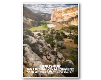 Dinosaur National Monument Poster | National Park Poster | National Park Print | Vintage Poster | Wall Art | Home Decor