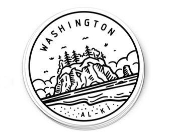 Washington Sticker | Washington Decal | Multiple Sizes | Bumper Sticker | Water Bottle | Travel | Laptop | Waterproof