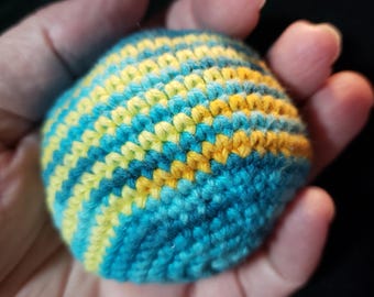 2.1.009ao/yo – 1 oz Sensory Fidget/Stress Ball, aqua ombre + geel ombre