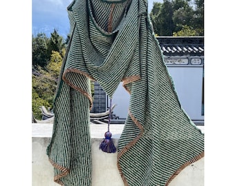 Handmade hooded shawl scarf