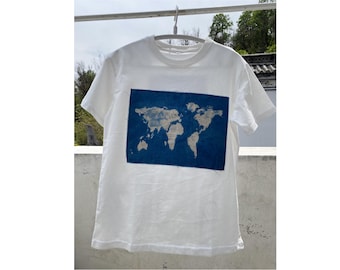 Rare!! COMME Des GARÇONS SHIRT Distressed Indigo Minimalist Tee 