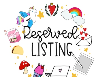 Reserved Listing for Crystal H.