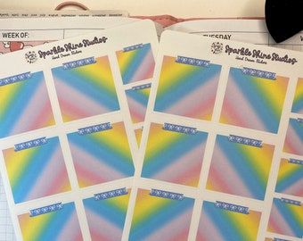 Rainbow Sticky Notes Planner Stickers