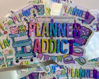 WATERPROOF Planner Addict Die Cut Vinyl Stickers