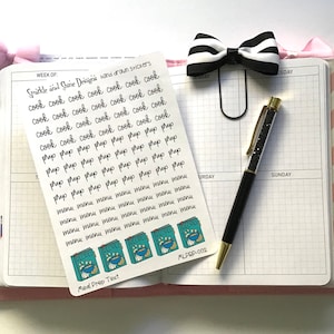Meal Planning Script Planner Stickers