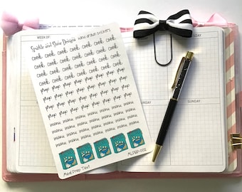 Mahlzeitenplaner Script Planner Sticker, Essen und Trinken Sticker