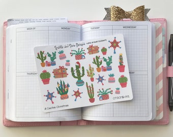 A Cactus Christmas Planner Stickers