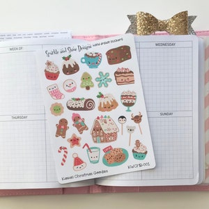Pegatinas para planificador de golosinas navideñas