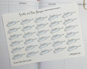 Rheumatoid Arthritis Humira Injection Reminder Planner Stickers