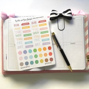 Bujo Days of the Week Planner Stickers