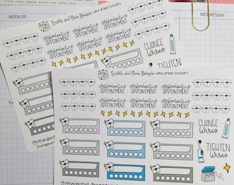 Orthodontist Braces Appointment Planner Stickers