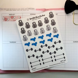 Weights Weightlifting Planner Stickers