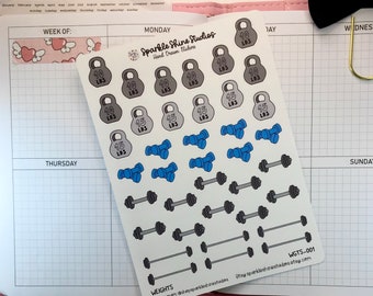 Weights Weightlifting Planner Stickers