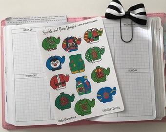 Ugly Christmas Sweaters Planner Stickers