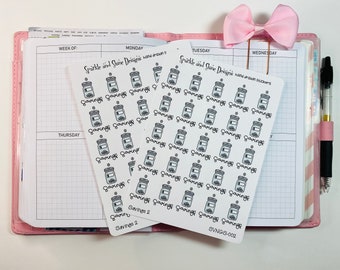 Savings Mason Jar Planner Stickers  (Budget Tracking and Monthly Finance Stickers)