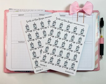 Savings Mason Jar Planner Stickers