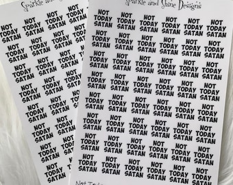 Not Today Satan Planner Stickers