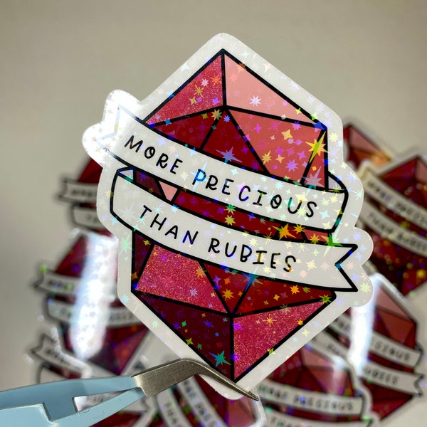 WATERPROOF More Precious Than Rubies Proverbs 3 15 Die Cut Vinyl Stickers