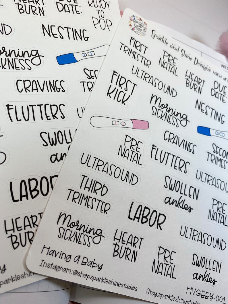 Having A Baby Planner Stickers - Etsy