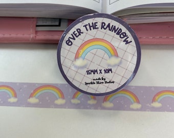 Over The Rainbow Washi Tape (Paper Tape forJournalling, Scrapbooking and Planning)